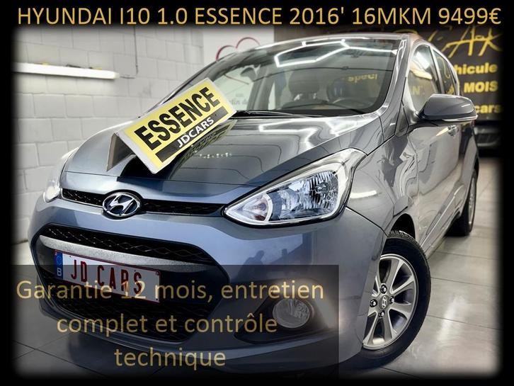 HYUNDAI I10 1.0 ESSENCE 16MKM ‼️GARANTIE 1 AN CTOK‼️, Autos, Hyundai, Entreprise, Achat, i10, ABS, Airbags, Air conditionné, Alarme
