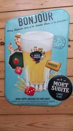 Reclameplaat voor bier en brouwerij Mort Subite (Kobbegem), Verzamelen, Merken en Reclamevoorwerpen, Ophalen of Verzenden, Zo goed als nieuw