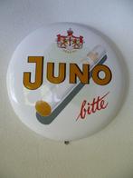 EMAILLE RECLAMEBORD"JUNO JOSETTI CIGARETTEN"UIT 1959, Ophalen of Verzenden, Gebruikt, Reclamebord