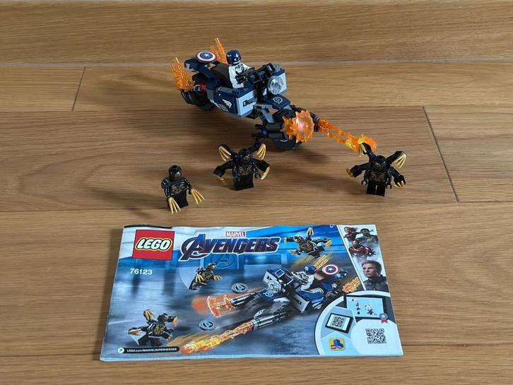 Lego Marvel 76123 Captain America: Outriders Attack, Kinderen en Baby's, Speelgoed | Duplo en Lego, Gebruikt, Lego, Complete set