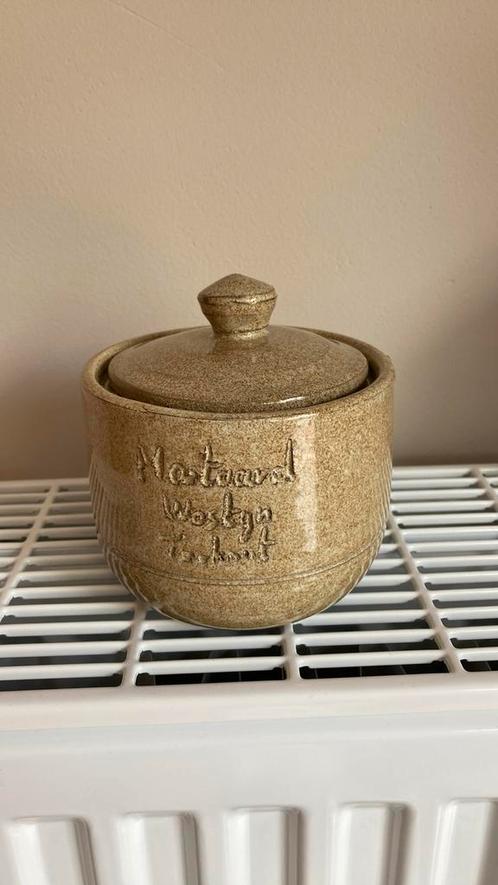 Mosterdpot keramiek wostyn torhout, Huis en Inrichting, Woonaccessoires | Stolpen, Zo goed als nieuw, Ophalen of Verzenden