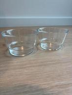 2 glazen kommetjes, Ophalen, Kom(men), Effen, Glas