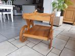 Eikenhouten trolley op 2 wielen, Huis en Inrichting, Ophalen, 50 tot 100 cm, Eikenhout, Zo goed als nieuw