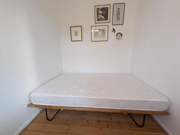 Lit 120x200 cm + matelas, Enlèvement, Utilisé, 120 cm, 200 cm