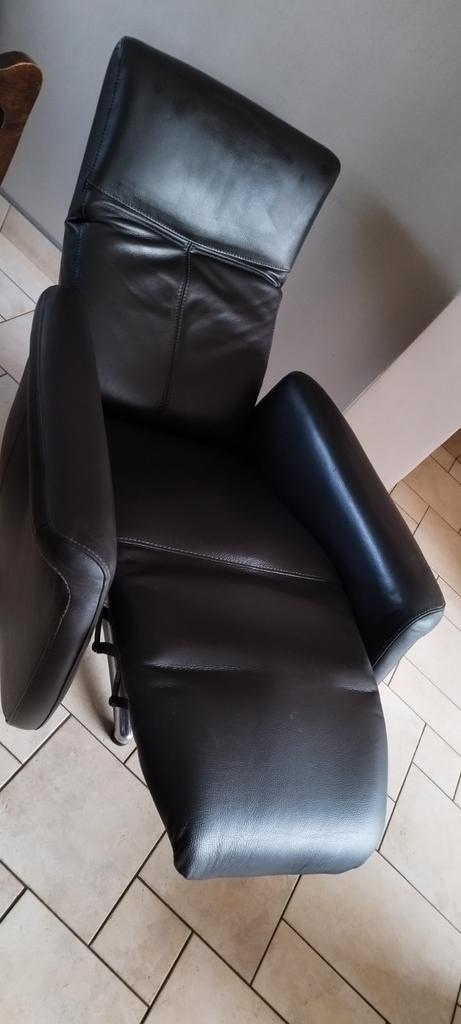 Electr echt lederen relax, Huis en Inrichting, Fauteuils, Zo goed als nieuw, Ophalen