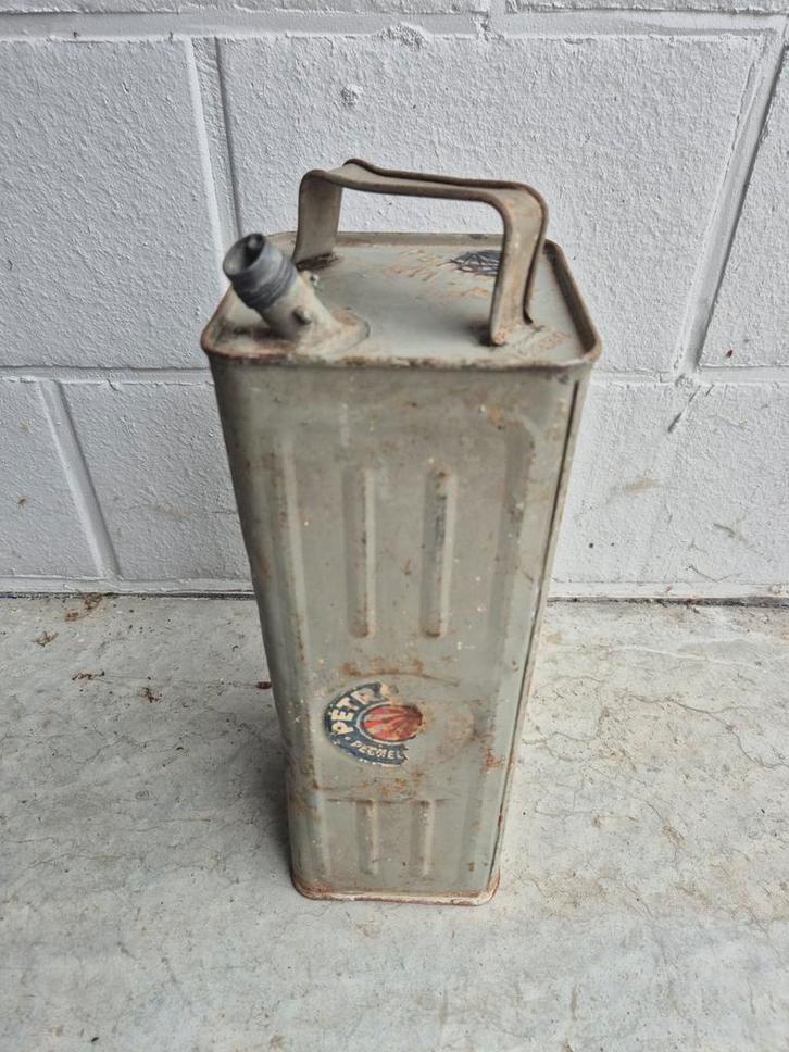 Antiek benzine blik Petrolux, Antiek en Kunst, Curiosa en Brocante, Ophalen of Verzenden