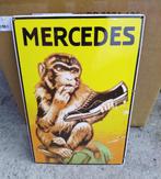 GEBOLDE EMAILLE PLAAT  MERCEDES(schoenen), Ophalen of Verzenden