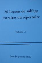 Buron J.J. 20 leçons de solfège extraites... (Volume 2), Overige genres, Les of Cursus, Nieuw, Overige instrumenten