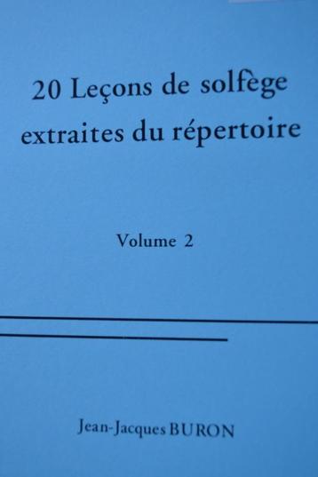 Buron J.J. 20 leçons de solfège extraites... (Volume 2) beschikbaar voor biedingen