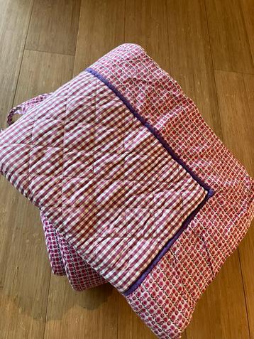 Parklegger en omrander v/h merk Timboo, roze met bloemetjes beschikbaar voor biedingen