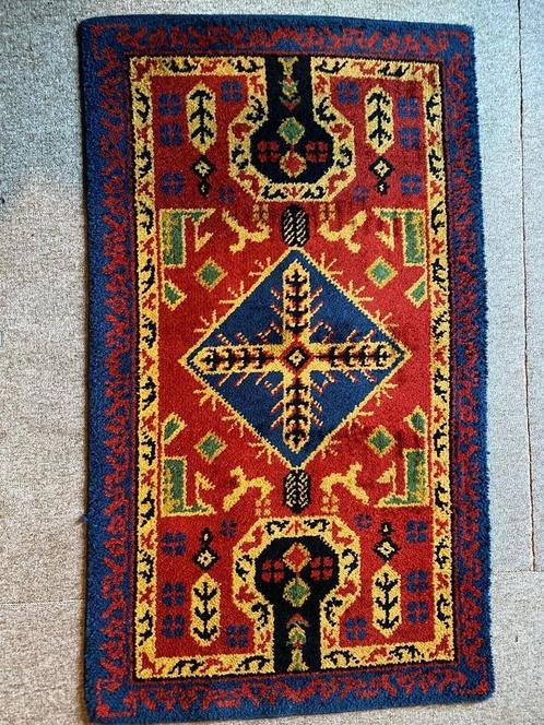 Kleurrijk wollen Smyrna tapijt - rechthoekig - handwerk, Antiek en Kunst, Antiek | Tapijten, Tafelkleden en Textiel, Ophalen of Verzenden