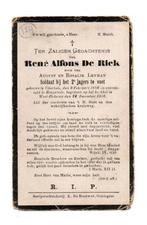 doodsprentje soldaat 2e jagers Vlierzele + Hoogstade 1916, Verzamelen, Ophalen of Verzenden, Landmacht, Foto of Poster