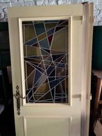 deur met prachtig glasraam, Doe-het-zelf en Bouw, Ophalen, Gebruikt, Minder dan 80 cm, 215 cm of meer