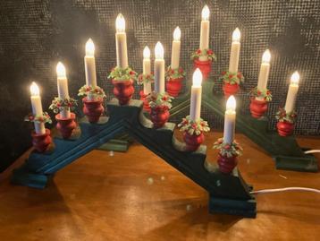 2 KONSTSMIDE DESIGN KAARSENBRUG KERSTLICHT 7  X 3 WATT beschikbaar voor biedingen