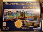 Fluorescerende panorama puzzel - New York Bridge - 1000 stuk, Hobby & Loisirs créatifs, Comme neuf, 500 à 1500 pièces, Puzzle