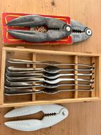 Kreeft set 3 knijpers 6vorkjes, Huis en Inrichting, Ophalen, Zo goed als nieuw