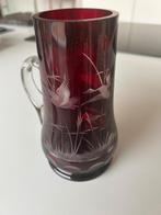 Art Deco fraaie bordeaux glazen kruik perfecte staat, Antiek en Kunst, Ophalen of Verzenden