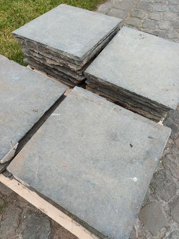 Lot blauwsteen tegels, Tuin en Terras, Tegels en Klinkers, Ophalen, Zo goed als nieuw