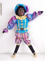 Authentieke V&D etalage zwarte Piet pop - 60cm, blauw/paars, Envoi