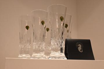WATERFORD Lismore Pilsner/tall crystal glasses - set of six beschikbaar voor biedingen