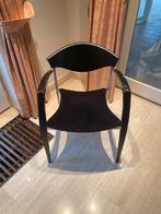 Quatre chaises de cuisine rembourrées noires, Enlèvement, Comme neuf