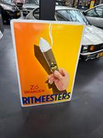 Oud emaille reclame bord Zó branden Ritmeesters, Verzamelen, Ophalen, Gebruikt, Reclamebord