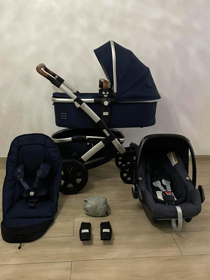 Joolz Geo 2 petrol Blauw kinderwagen 3-in-1 Set, Kinderen en Baby's, Buggy's, Zo goed als nieuw, Maxi-Cosi, Regenhoes, Verstelbare rugleuning