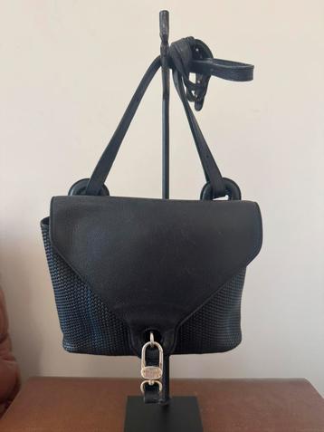 Vintage Delvaux Grelon | Blauw “Toile de Cuir” leder beschikbaar voor biedingen