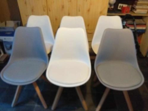 uitschuifbare keukentafel + 6 stoelen, Huis en Inrichting, Tafels | Eettafels, Gebruikt, Glas, Ophalen