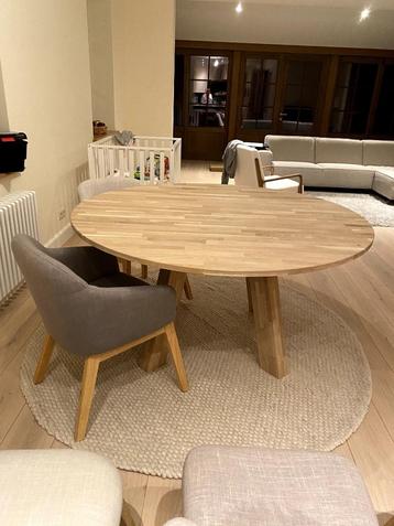 Stijlvolle Ronde Eiken Eettafel merk 'Woood' - Ø150cm disponible aux enchères