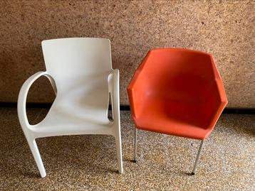 Twee vintage fauteuils stoelen 70s/90 Loft space age beschikbaar voor biedingen
