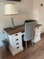 Bureau wit en eik, Ophalen, Zo goed als nieuw