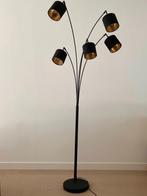 Zwart/Gouden Vloerlamp, Huis en Inrichting, Lampen | Vloerlampen, Modern, 150 tot 200 cm, Gebruikt, Metaal