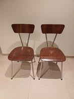 Set vintage bruine formica stoelen, Huis en Inrichting, Stoelen, Ophalen