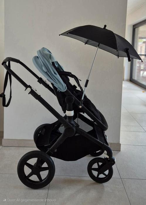 Bugaboo Fox 2 met parasolletje en voetenzak, Kinderen en Baby's, Buggy's, Zo goed als nieuw, Overige merken, Regenhoes, Verstelbare rugleuning