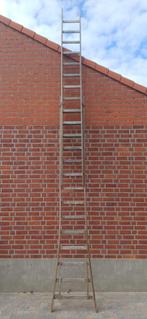 houten schuifladder ladder, Ophalen, Gebruikt, Ladder, Opvouwbaar of Inschuifbaar