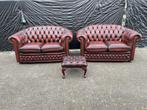 Springvale Chesterfield 2 x 2.5 zit zetels roodbruin, Antiek en Kunst, Ophalen of Verzenden