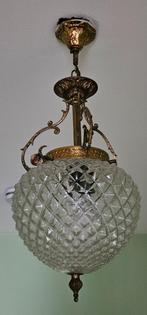 Vintage plafondlamp, Ophalen, Gebruikt, Glas, Klassiek