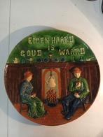 Vlaams aardewerk bord eigen haard is goud waard, Antiek en Kunst, Antiek | Keramiek en Aardewerk, Ophalen of Verzenden