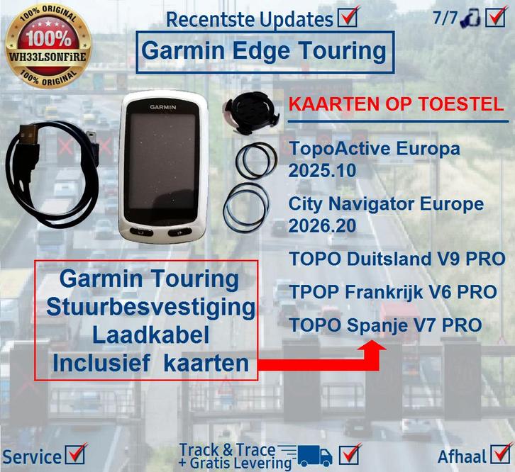 Garmin Edge Touring, Fietsen en Brommers, Fietsaccessoires | Fietscomputers, Gebruikt, Ophalen of Verzenden