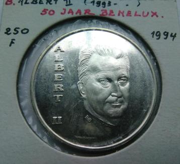 4 x 250 frank - 1994->1997 (92,5% zilver)