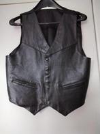 Gilet homme en cuir véritable noir - MASTER’S LEATHER / T. M, Comme neuf, Noir, Taille 48/50 (M), MASTER’S LEATHER