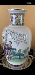 3 Chinese vazen famille verte rose, Ophalen