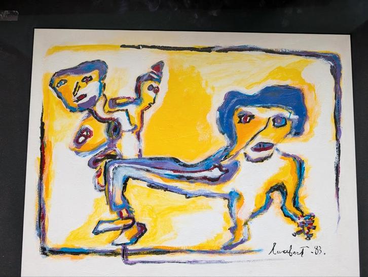 Cobra werk van lucebert, Antiek en Kunst, Kunst | Schilderijen | Modern, Ophalen