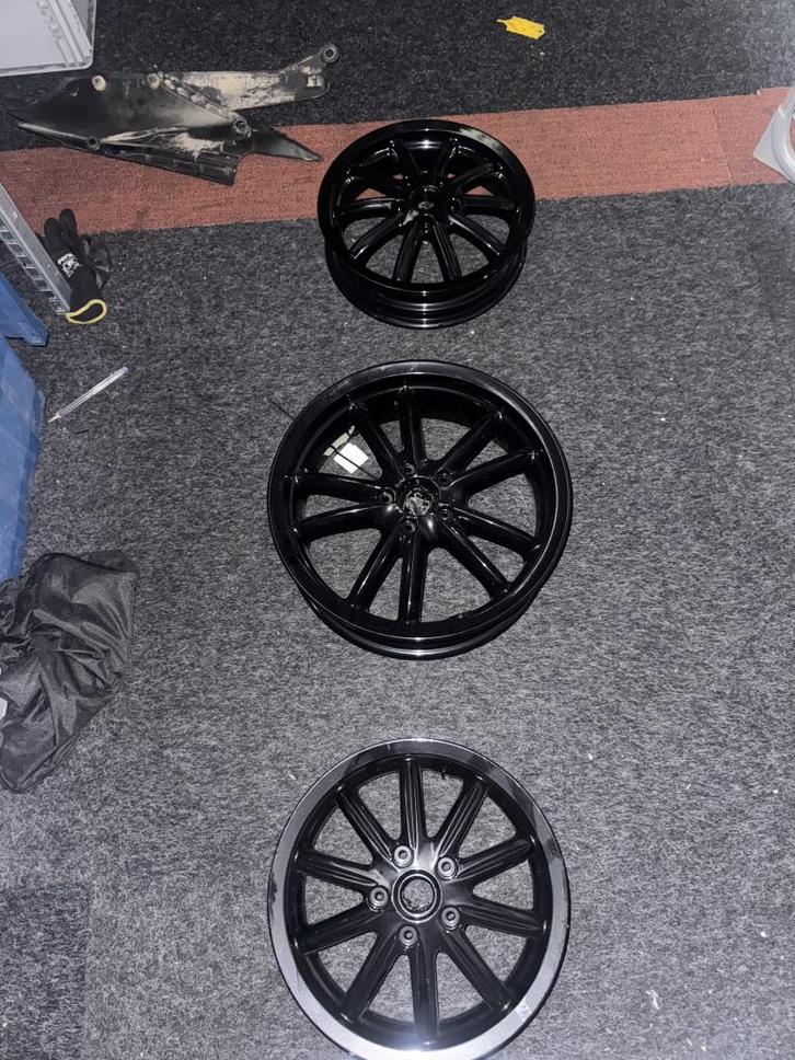 Piaggio MP3 velgen set hoog glans zwart, Motoren, Onderdelen | Overige