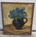 Huile sur panneau fleurs signe pierre paulus, Antiquités & Art, Enlèvement ou Envoi