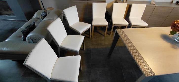 Chaises de salle à manger, Maison & Meubles, Chaises, Bois, Blanc, Enlèvement