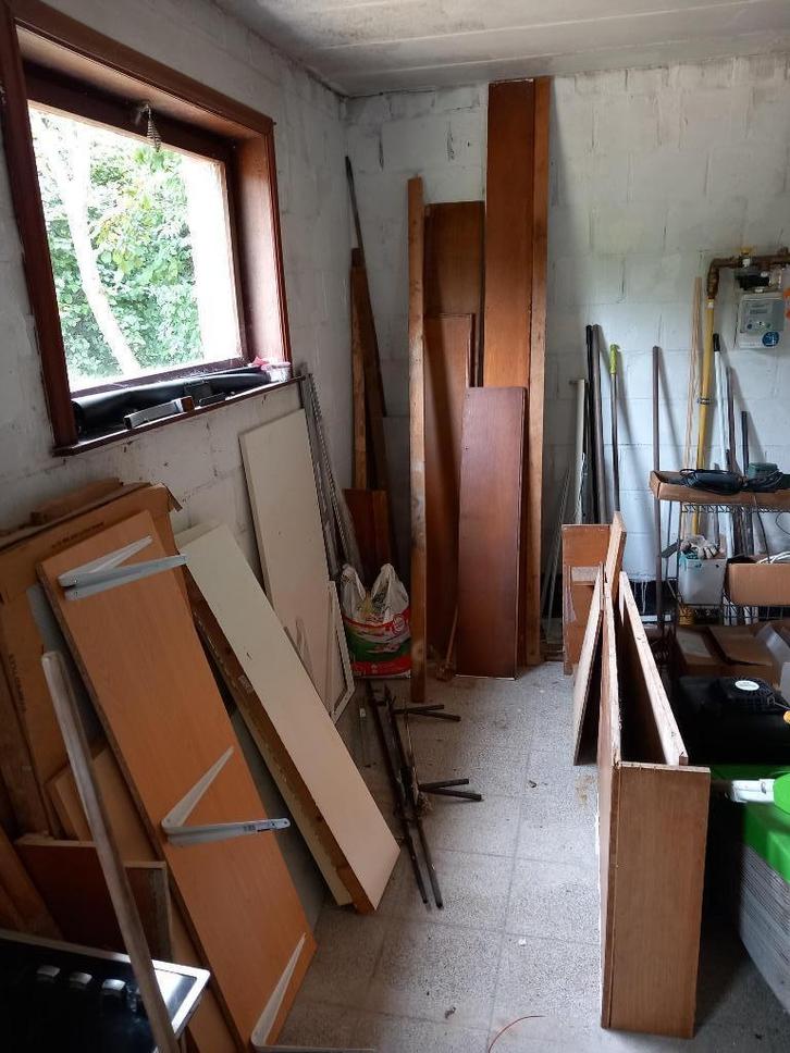 Houten planken en paletten, Doe-het-zelf en Bouw, Hout en Planken, Gebruikt, Overige houtsoorten, 200 tot 250 cm, Minder dan 25 mm