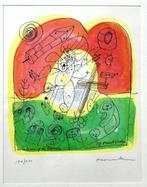 PAUL SNOEK - Er is leven op aarde - Litho - 27x36cm - kader, Ophalen of Verzenden