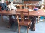 Table en bois massif vernis acajou, Rectangulaire, Autres matériaux, 50 à 100 cm, Enlèvement